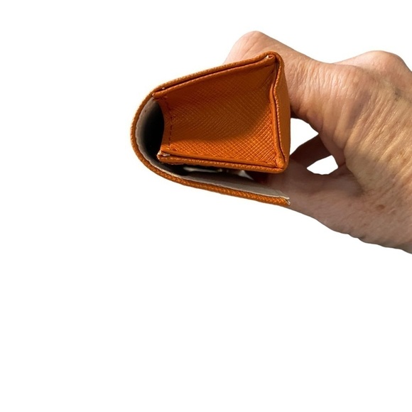 TORY BURCH - EYEWEAR / SUNGLASSES HOLDER / CASE - ORANGE - MAGNETIC CLOSURE S3 - Picture 9 of 10